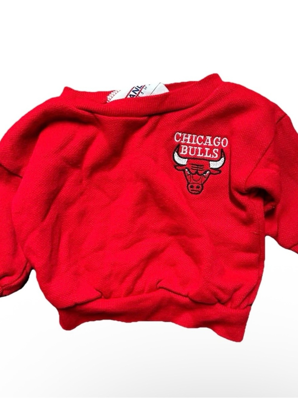 Vintage Baby Chicago Bulls Red Crewneck Sweatshirt Size 0-3 Months